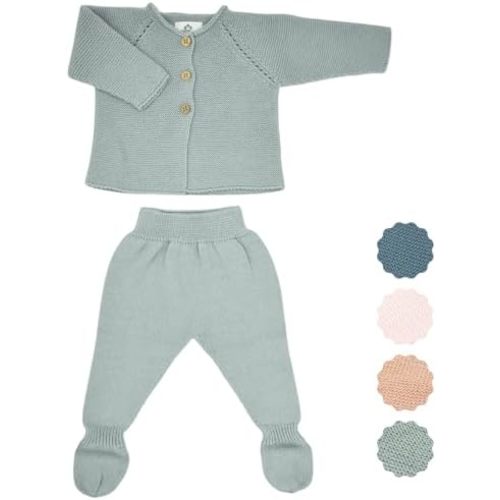 Newborn Girl Boy Clothes, 100% Organic Cotton, Knitted, Seamless, Soft and Breathable Baby Clothing