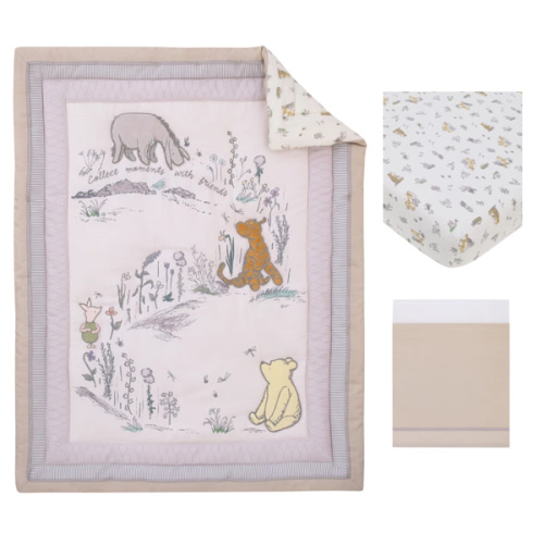 Disney NoJo Classic Pooh - Naturally Friends 3 Piece Crib Bedding Set | Wayfair