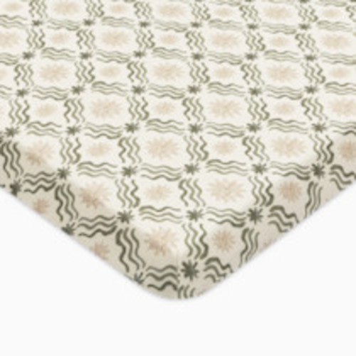 babyletto All-Stages Midi Organic Brushed Cotton Crib Sheet - Juniper Star