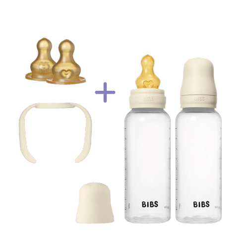 The Daycare Bottle Set - Plastic Bottle 9oz Latex - Ivory