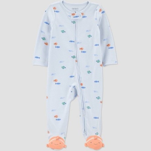Carter's Just One You® Baby Boys' Goldfish Graphic Sleep N' Play - Blue/Orange 3M
