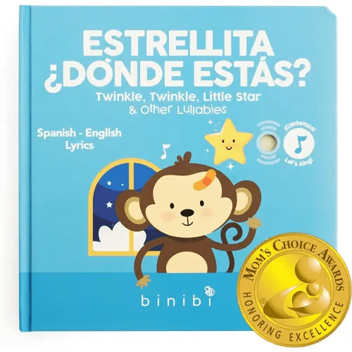 Spanish Musical Book for Toddlers 1-3 Estrellita ¿Dónde Estás? & Other Nursery Rhymes | Spanish Learning for Kids | Bilingual Children's Book | Sound Book | Libro en español para bebés