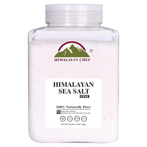 Himalayan Chef Sea Salt Fine Grain, 5 lbs | Rich Minerals, 100% Natural and Unrefined Sea Salt Fine Organic Minerals