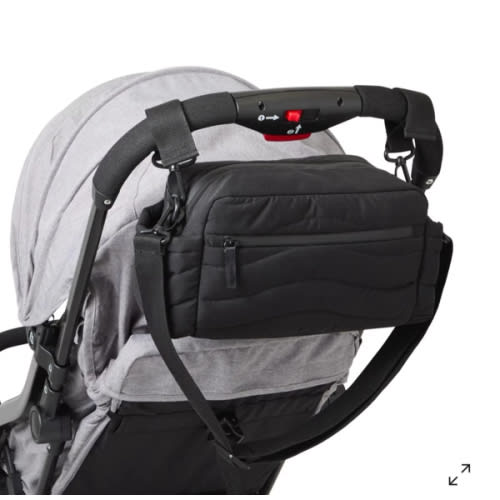 Quilted Stroller Caddy - Black