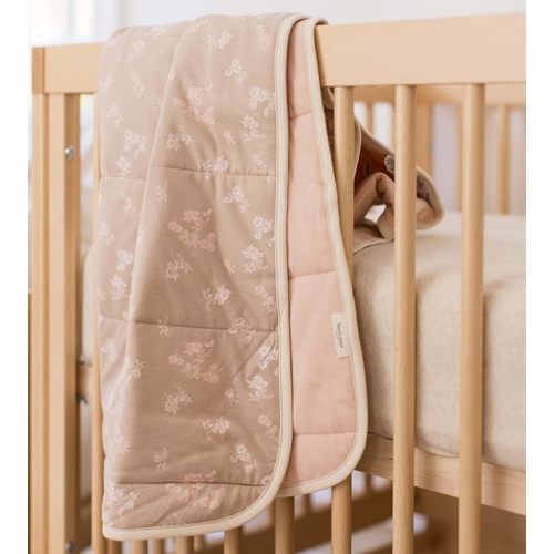 Burt's Bees Baby Reversible Blanket Jersey Cotton Quilted