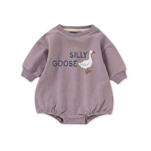 Organic Cotton French Terry Bubble Romper - Silly Goose