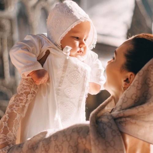 Light Ivory Christening Gown Boy: Fine Polished Cotton Baptism Set