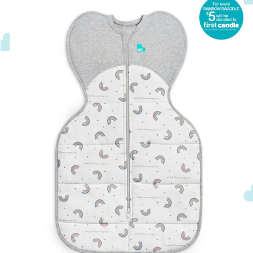 Swaddle Up™ 2.5 TOG Cotton White Rainbow Dream