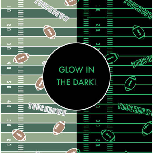 Football Field - Glow in the Dark - 2 Way Zipper Footie