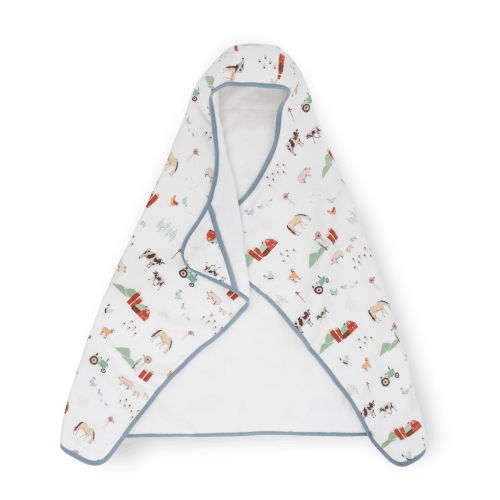 Toddler Hooded Towel - Farmyard