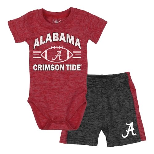 Alabama Crimson Tide Wes & Willy Infant Cloudy Yarn Bodysuit & Shorts Set - Crimson