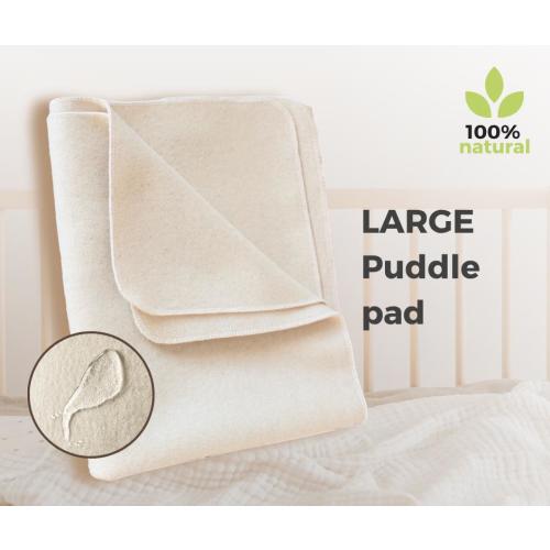 Wool Mattress Protector - Large (75x100cm) | Toddler Bed Pad, Play Mat, Puddle Pad