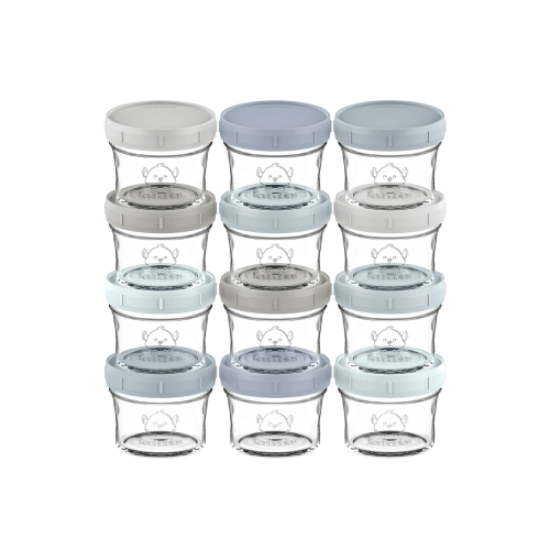 12-Pack Prep Jars Baby Food Storage Glass Containers