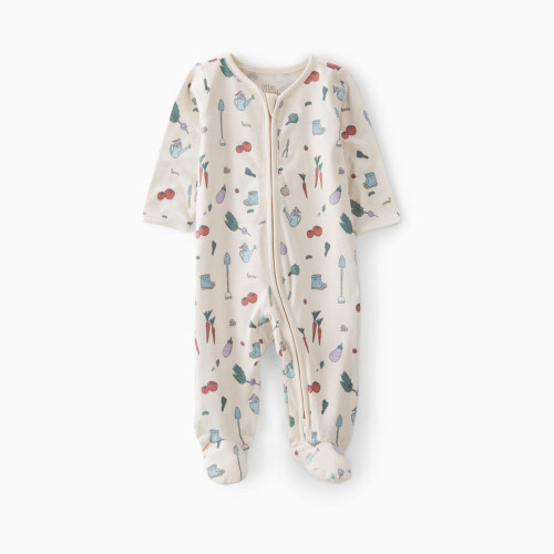 Carter's Little Planet Organic Cotton Sleep & Play Pajamas - Veggie Garden Print, 0-3 M