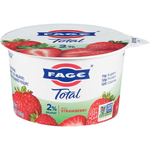 FAGE Total All Natural Reduced Fat with Strawberry Greek Strained Yogurt, 5.3 oz