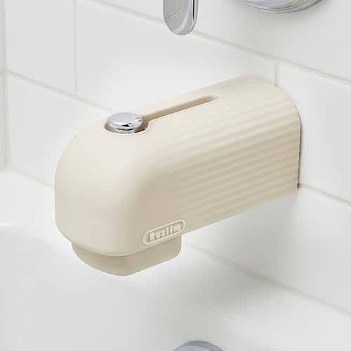 Roslim Faucet Cover Bathtub for Baby, Silicone Tub Spout Cover, Faucet Protector for Kids, Bath Spout Guard for Baby, Toddler Faucet Cover, Water Spout Cover for Child Safety, Universal Fit, Ivory