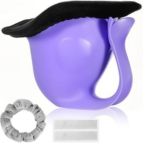 Potty Training Toilet Newborn Potty Training Newborn Potty Hat Elimination Communication with 2pcs Cotton Fleece Cozy for Indoor & Outdoor Purple