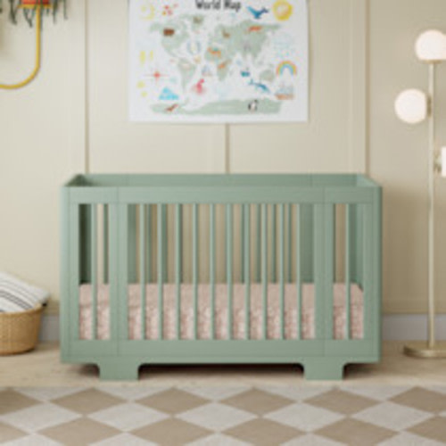 babyletto Yuzu 8-in-1 Convertible Crib with All-Stages Conversion Kits - Light Sage