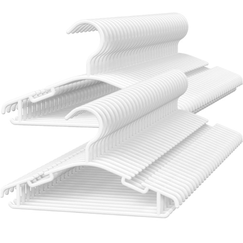 GoodtoU Baby Hangers, 60 Pack Baby Clothes Hangers for Closet Kids Plastic Hangers Toddler Infant Nursery Child Small Children (White)