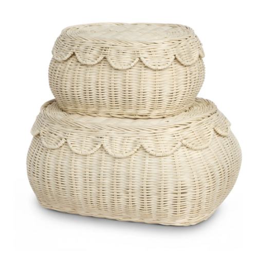Flora Scalloped Basket Set – BEBE BASK