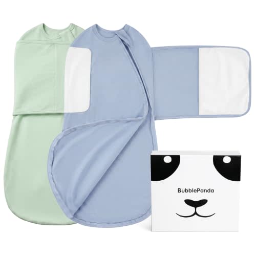 BubblePanda Swaddles for Newborns Rayon Made from Bamboo Silent Velcro