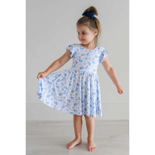 Ruffle Twirl Dress in Tied In Blooms | Caden Lane