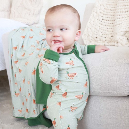 Lucky Ducky Convertible Zip Romper
