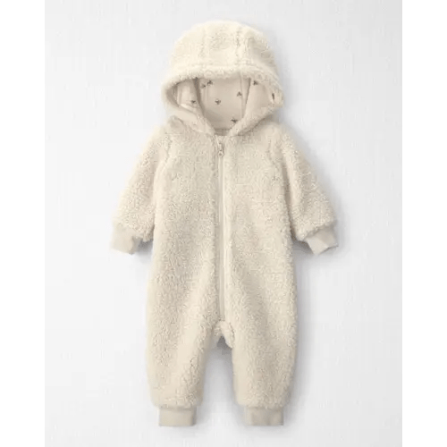 Baby Recycled Teddy Fleece Hooded Jumpsuit - Little Planet | Carter's
