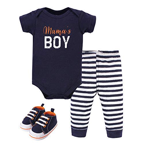 Little Treasure Unisex Baby Cotton Bodysuit, Pant and Shoe Set