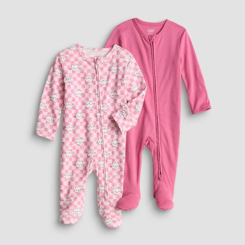 Baby Girl Jumping Beans® 2-Pack Sleep & Play One-Piece