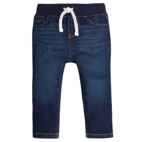 Gerber Infant Denim Rib Waist Skinny Jeans, Dark Blue, 12 Months