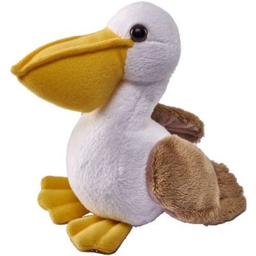 Wild Republic Pocketkins Eco Pelican, Stuffed Animal, 5 Inches, Plush Toy, Made from Recycled Materials, Eco Friendly
