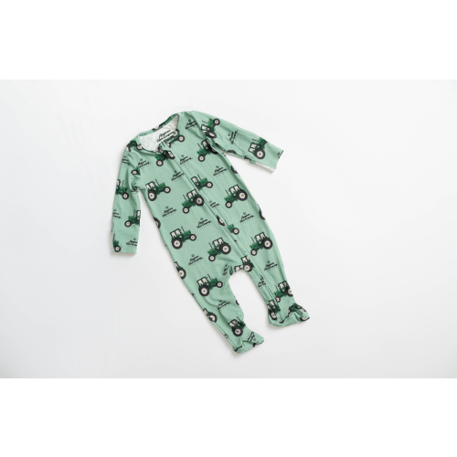 AFC Green Tractor Baby Bamboo Pajamas