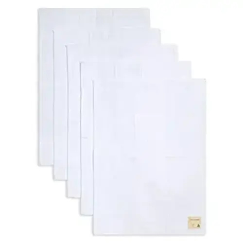 Burts Bees Baby Infant Burp Cloths, 100% Organic Cotton Extra Absorbent Soft Fabric Drool Cloths, 5-Pack Newborn Must-Have Essential Large Burping Cloths, One Size 17 x 11.75 Inches