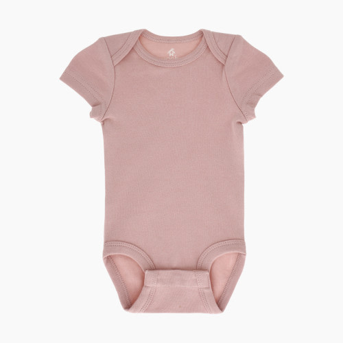 Snugabye Baby Organic Bodysuit - Misty Rose, 0-3M