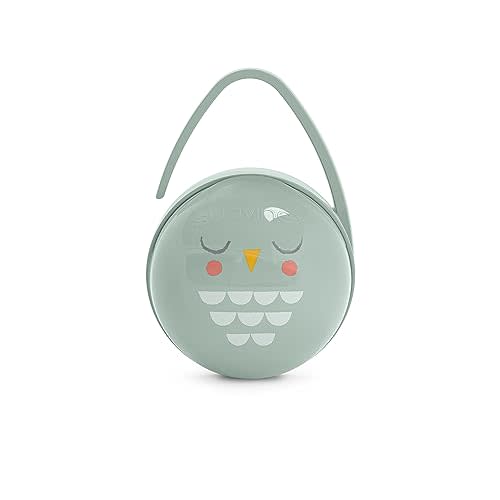 Suavinex Bonhomia 2 in 1 Duo Baby Pacifier Case, Pacifier Holder, Holds 2 Baby Pacifiers, Baby Accessories, (Mint)