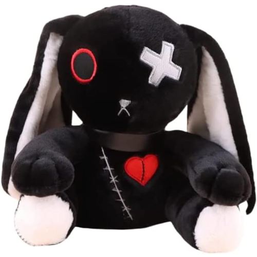 LVQING Rabbit Plush Doll, Scary Rabbit Stuffed Animal, Standing Toy - Black