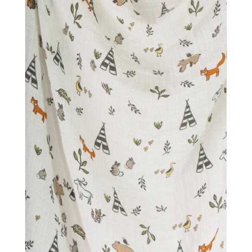 Cotton Swaddle - Forest Friends