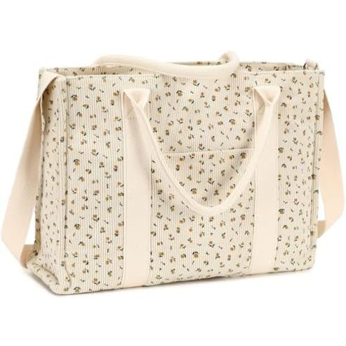 Laptop Tote Bag for Women Work 15.6 inch Canvas Shoulder Bags Computer Messenger Purse Teacher Handbag Office Briefcase