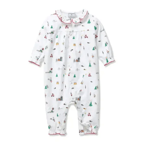 Baby's Twill Madeline Romper in Holiday Town