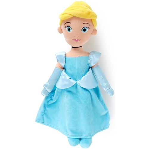 Jay Franco Kids Plush Pillow Buddy - 20 Inches Ultra-Soft Stuffed Plushie & Cozy Pillow, Official Licensed Product, Blue - Princess, Cinderella