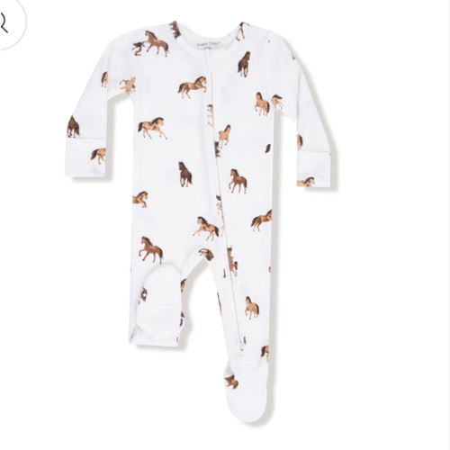 Mini Horses Zipper Footie – Rattle Dazzle