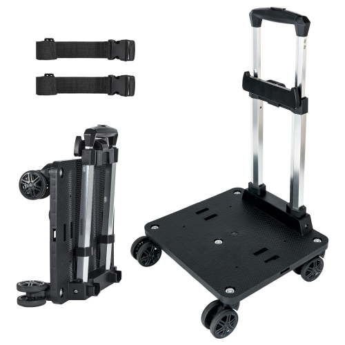 Fegat Folding Trolley Cart Hand Truck,5-Wheel Lightweight Backpack Trolley Luggage Shopping Cart Utility for Moving,Back-to-School,Office,Travel