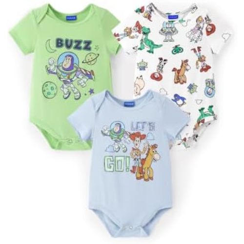 Disney Baby Viscose Made from Bamboo 3-Pack Bodysuits Set Newborn to Infant