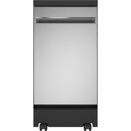 GE 18-in Portable Freestanding dishwasher ( Stainless steel ) 12 Place Settings with Condensation Dry , 52-Decibel Standard Sound Level
