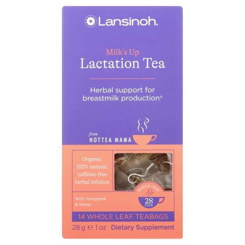 Lansinoh + HotTea Mama Milk's Up, Breastfeeding and Lactation Support Tea, 14 Herbal Tea Sachets