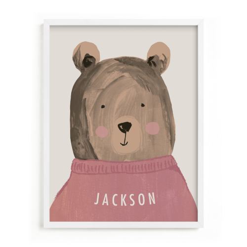 Little Bear Custom Open Edition Children's Art Print by Teju Reval
