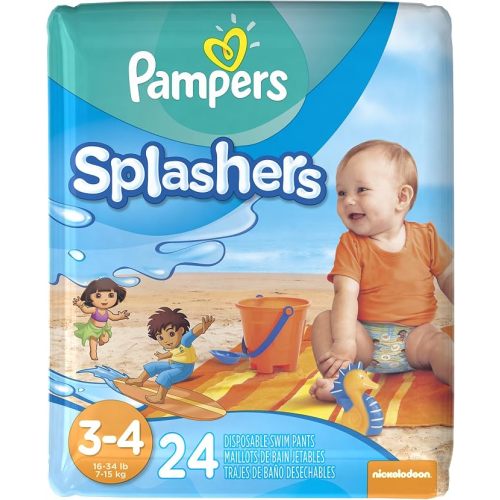 Pampers Splashers Swim Pants Size 3/4, 24 Count