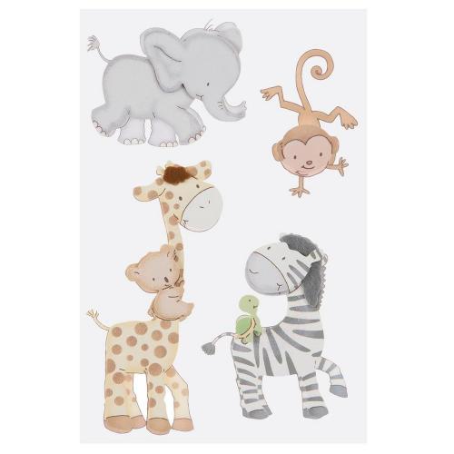 Safari Baby Animals 3D Stickers