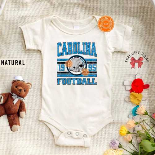 Carolina Football Baby Bodysuit, Panther Toddler Shirt, Kids Game Day T-Shirt